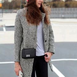 Elegant women's wool coat