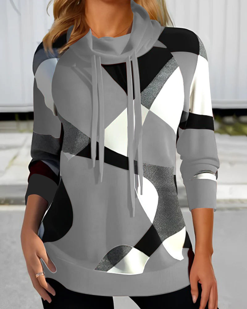 Women's color block hoodie